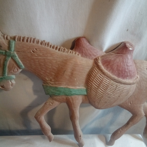 VINTAGE MEXICAN MAN AND BURRO DONKEY CAST METAL WALL ART HANGING MINT MARKED - Picture 5 of 12